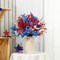 24 Pcs 4th of July Artificial Flowers Red Blue White Patriotic Picks Decoration Independence Day Fake Babys Breath Stems